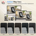 Floor Chair, Folding Floor Sofa with Adjustable Backrest, Wide Seat, Swivel Base, Black