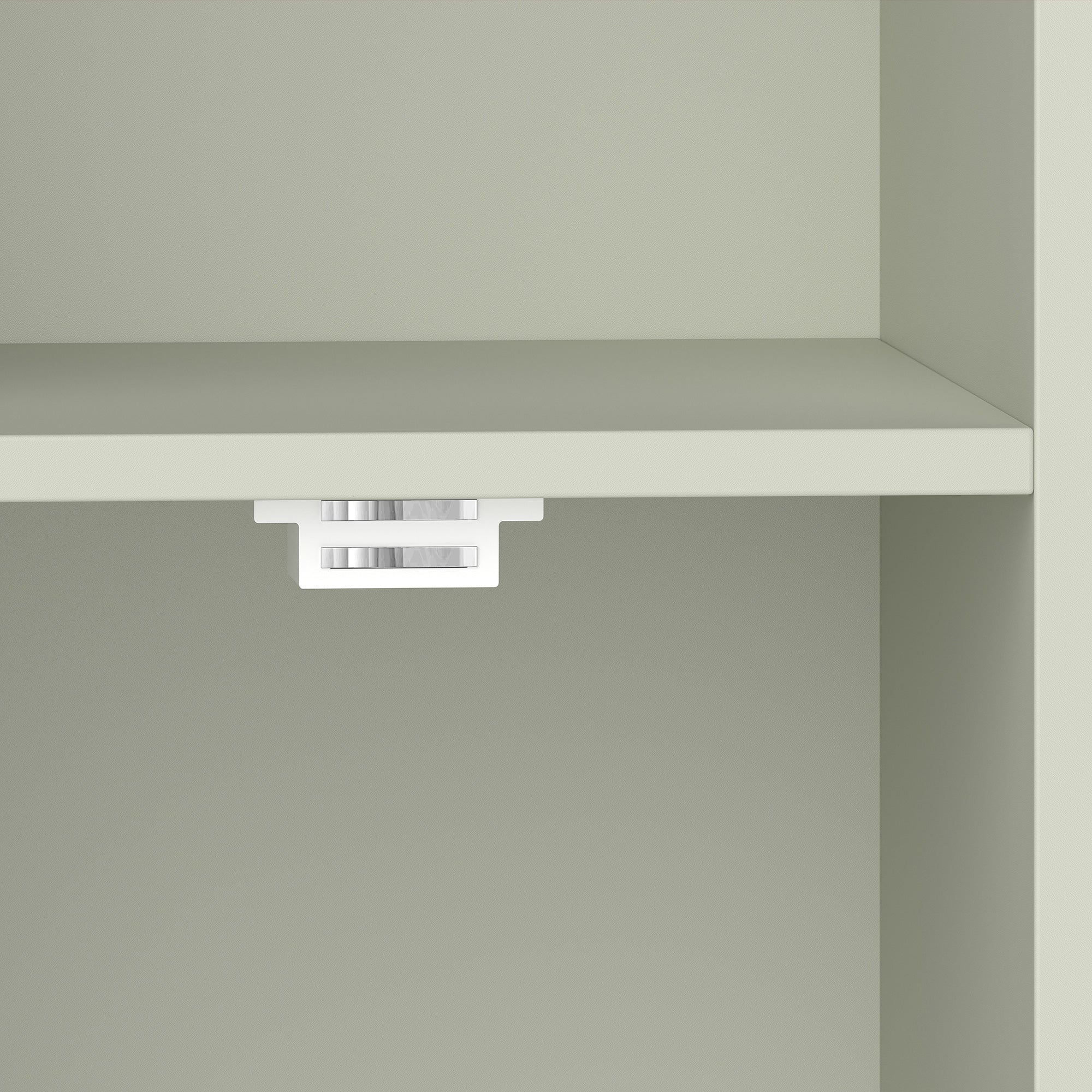 Bookcase Adjustable Shelf Bookshelf Anti-Tip Hardware 6-Tier Storage Cabinet Light Green