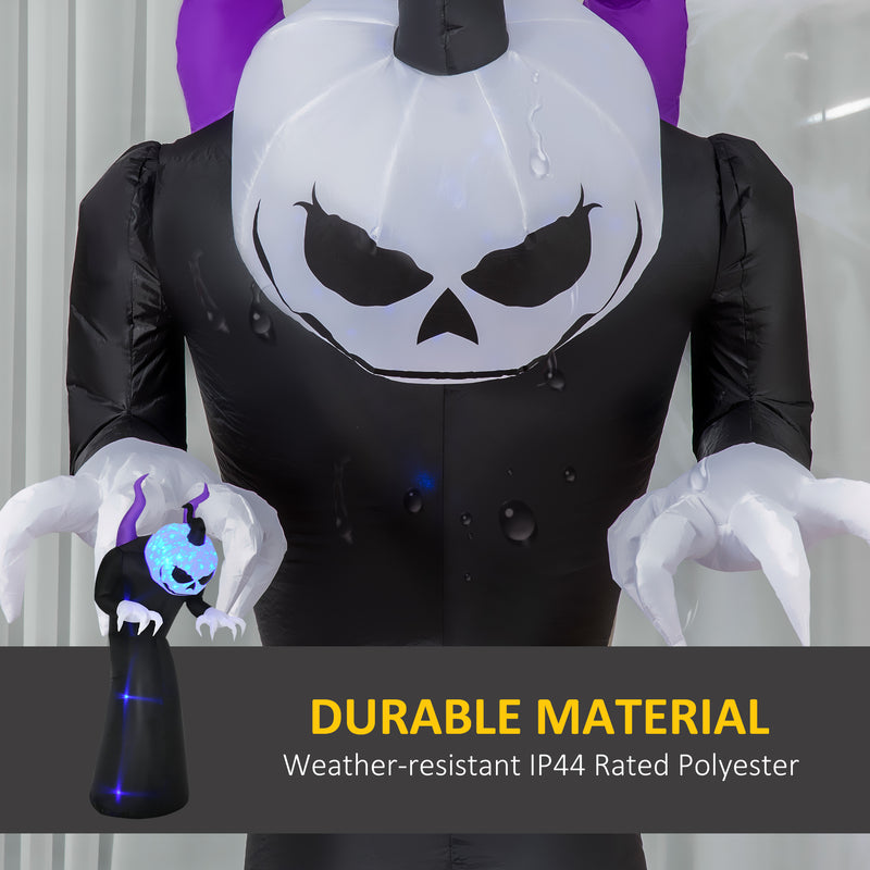 7ft Inflatable Horned Ghost with LED & Flame Light – image 5 of 9