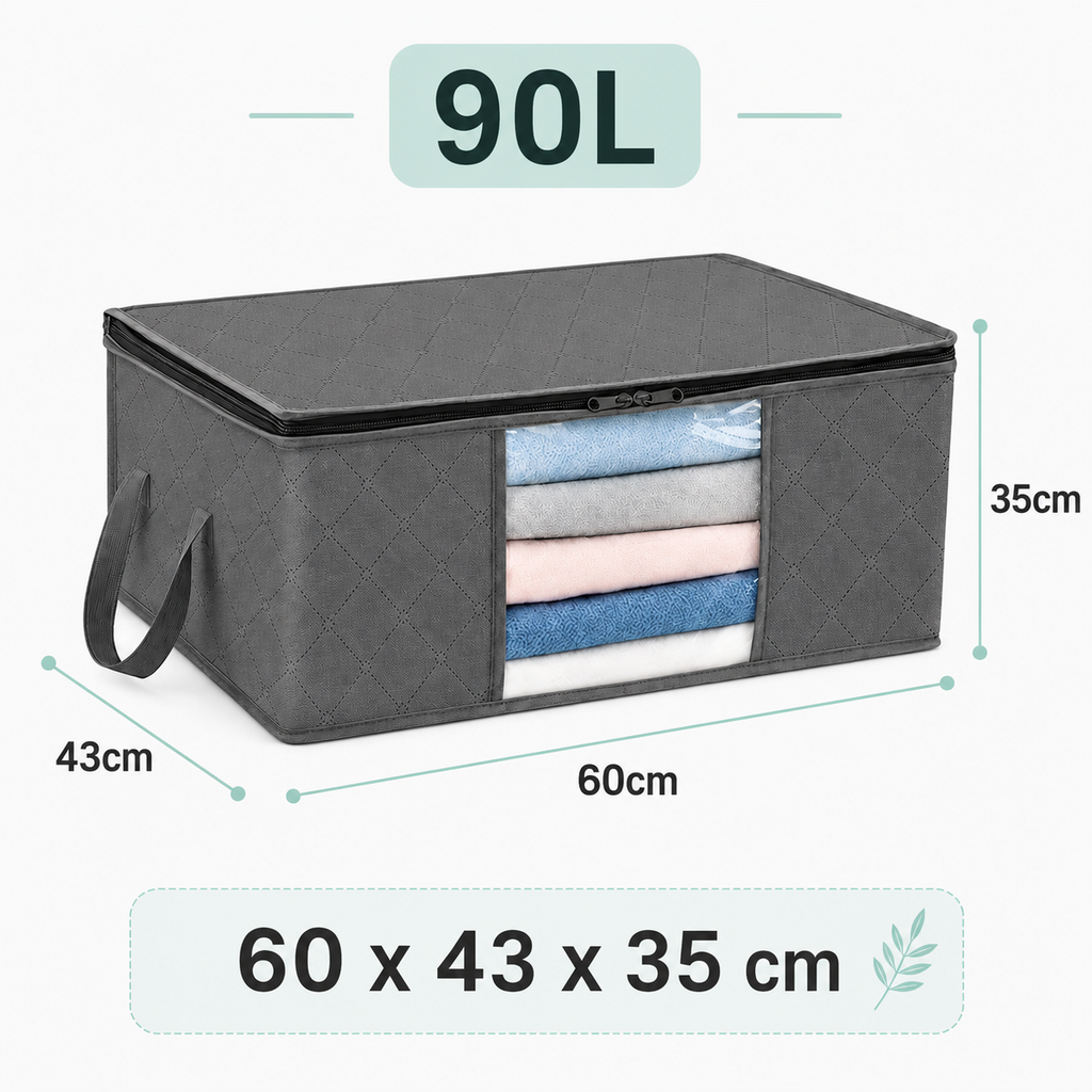 Large Capacity Clothing Storage Bags with Transparent Window