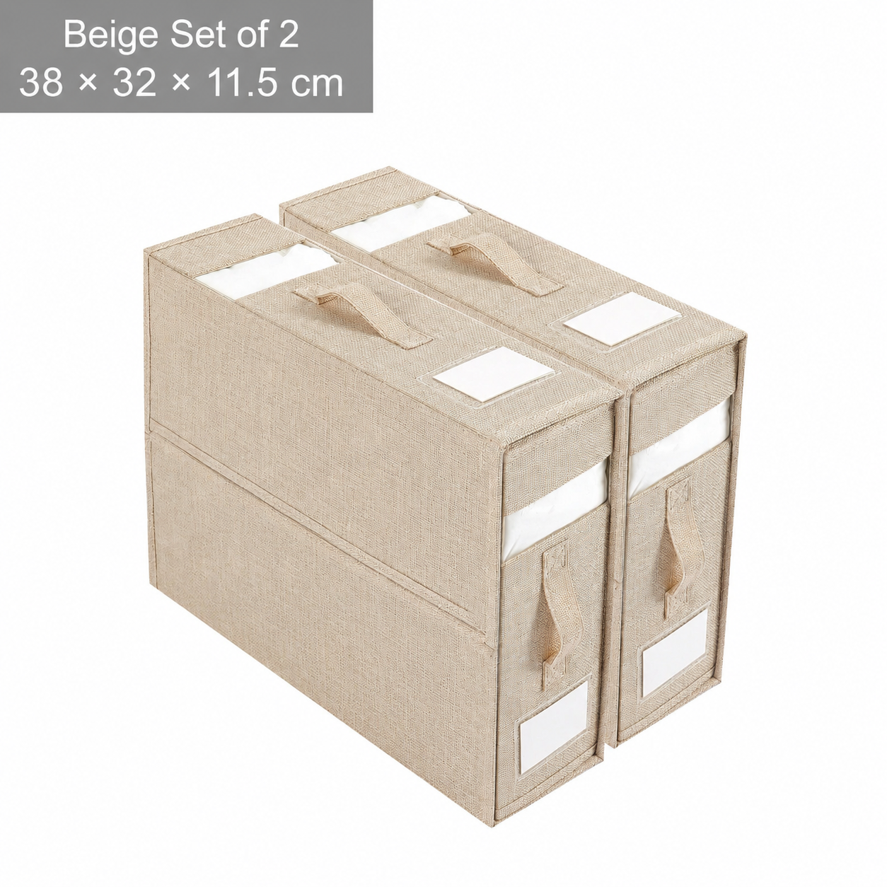 Fabric Bedding Storage Box Set for Closet (4 Pieces)