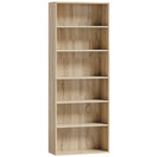 Six Shelf Bookcase - Oak