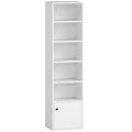 6-Tier 156 cm Tall Bookcase - White