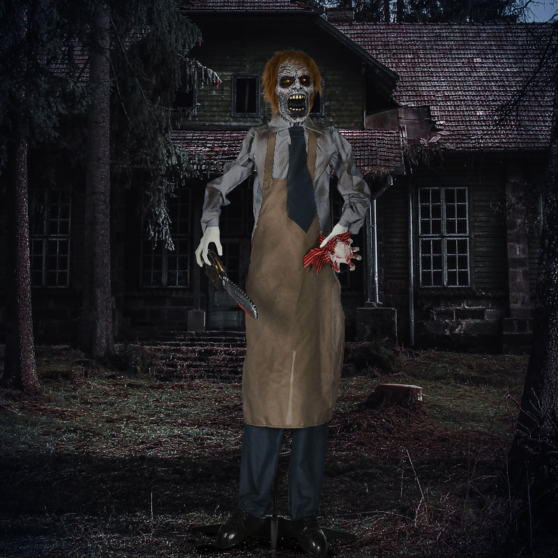 170cm Animated Chainsaw Killer with Glowing Eyes & Sound – image 2 of 9