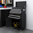 6-Drawer Rolling Tool Chest & Cabinet with Pegboard – Black – image 8 of 9