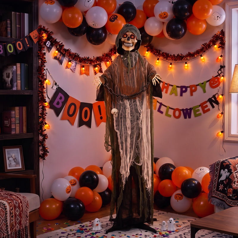 170cm Animated Chained Grim Reaper with Moving Hands & Sound – image 9 of 9