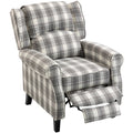 160Â° Reclining Armchair, with Footrest - Grey and White