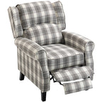 160Â° Reclining Armchair, with Footrest - Grey and White