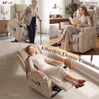 HOMCOM Power Lift Recliner Chair with Vibration Massage and Heat, Chenille Riser and Recliner Armchair for Elderly, Brown