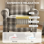 160Â° Reclining Armchair, with Footrest - Grey and White