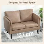 Two-Seater Leathaire Sofa - Light Brown