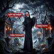 183cm Animated Grim Reaper with Scythe & Glowing Eyes – image 6 of 9