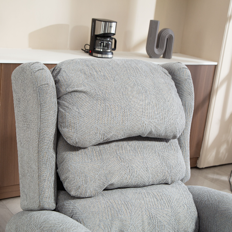 Velvet-Feel 150Â° Electric Riser Recliner Chair - Grey