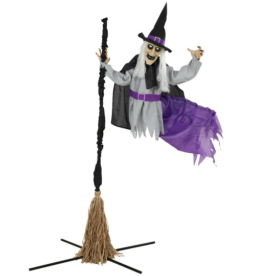 200cm Animated Flying Witch with Light & Sound – image 1 of 9
