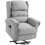 Velvet-Feel 150Â° Electric Riser Recliner Chair - Grey
