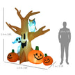 240cm Inflatable Halloween Tree with Ghost, Pumpkins & Owl – image 3 of 9
