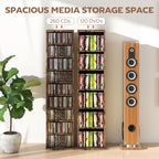 260 Narrow CD Storage Unit - Rustic Brown