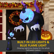 7ft Inflatable Horned Ghost with LED & Flame Light – image 4 of 9