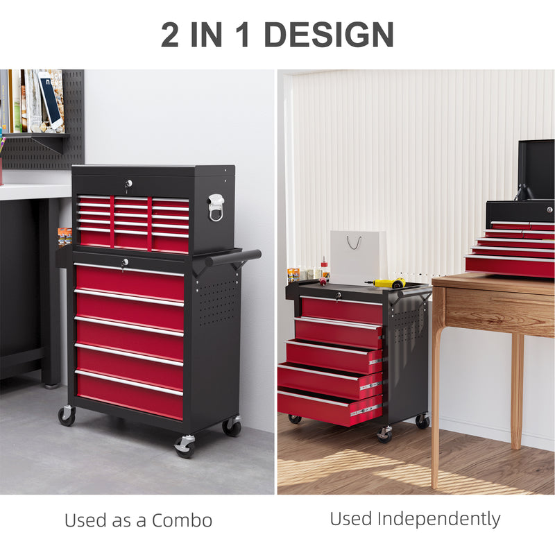 14-Drawer Two-Part Rolling Tool Chest – Red – image 5 of 9