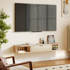 120 cm Floating TV Unit for TVs up to 50 Inch - Natural