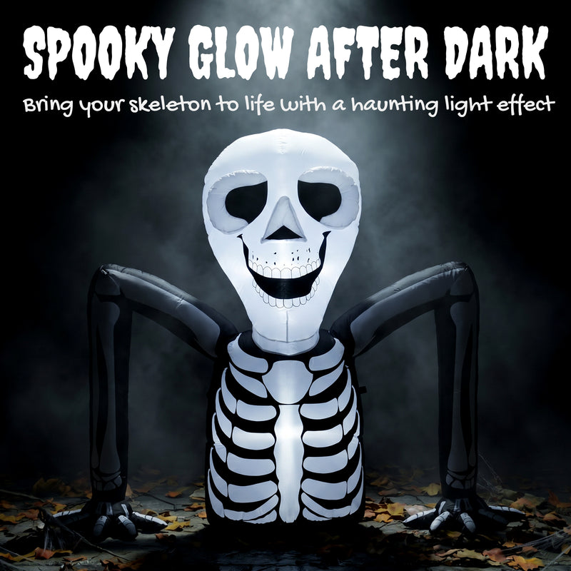 Inflatable Crawling Skeleton with LED Lights – image 4 of 9