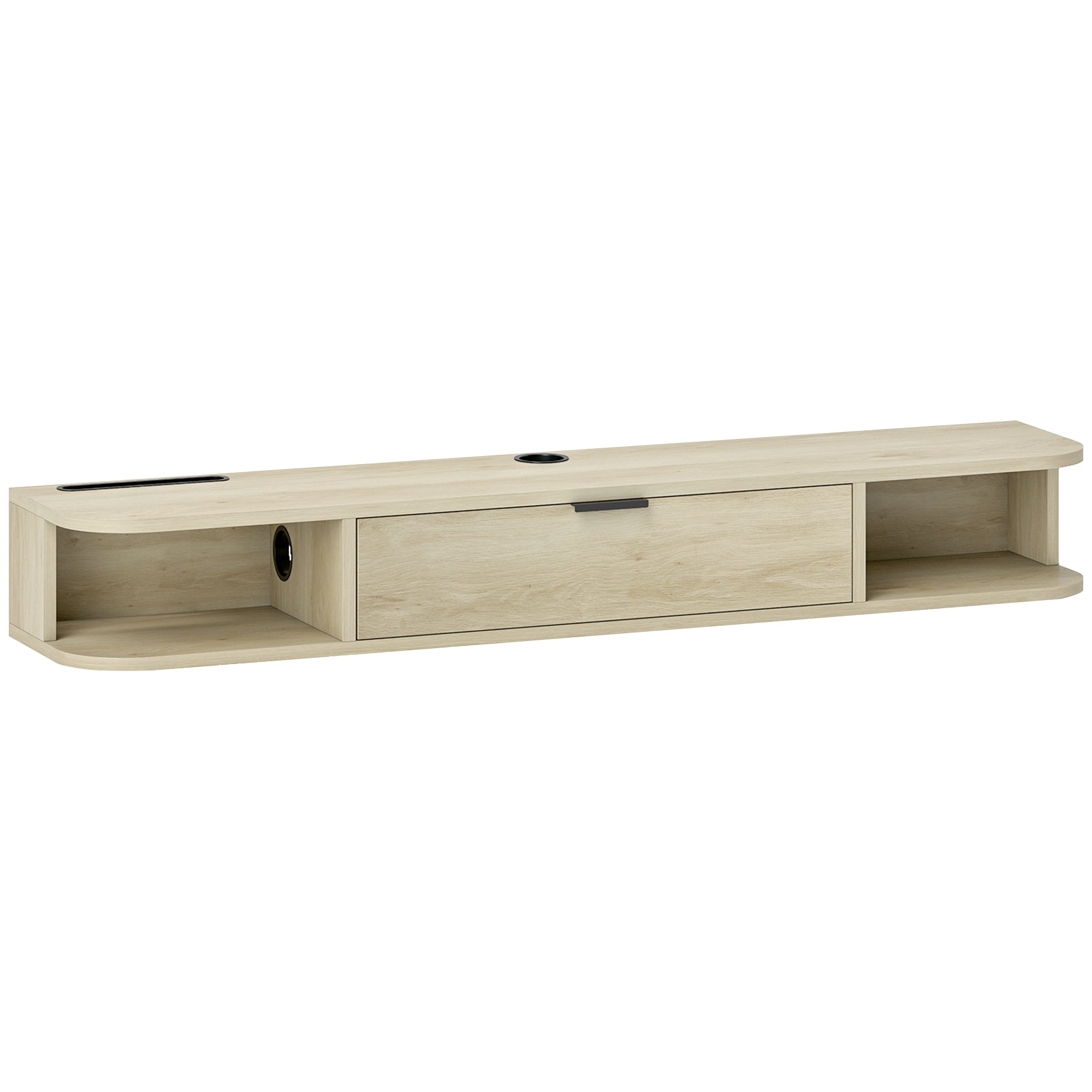 120 cm Floating TV Unit for TVs up to 50 Inch - Natural
