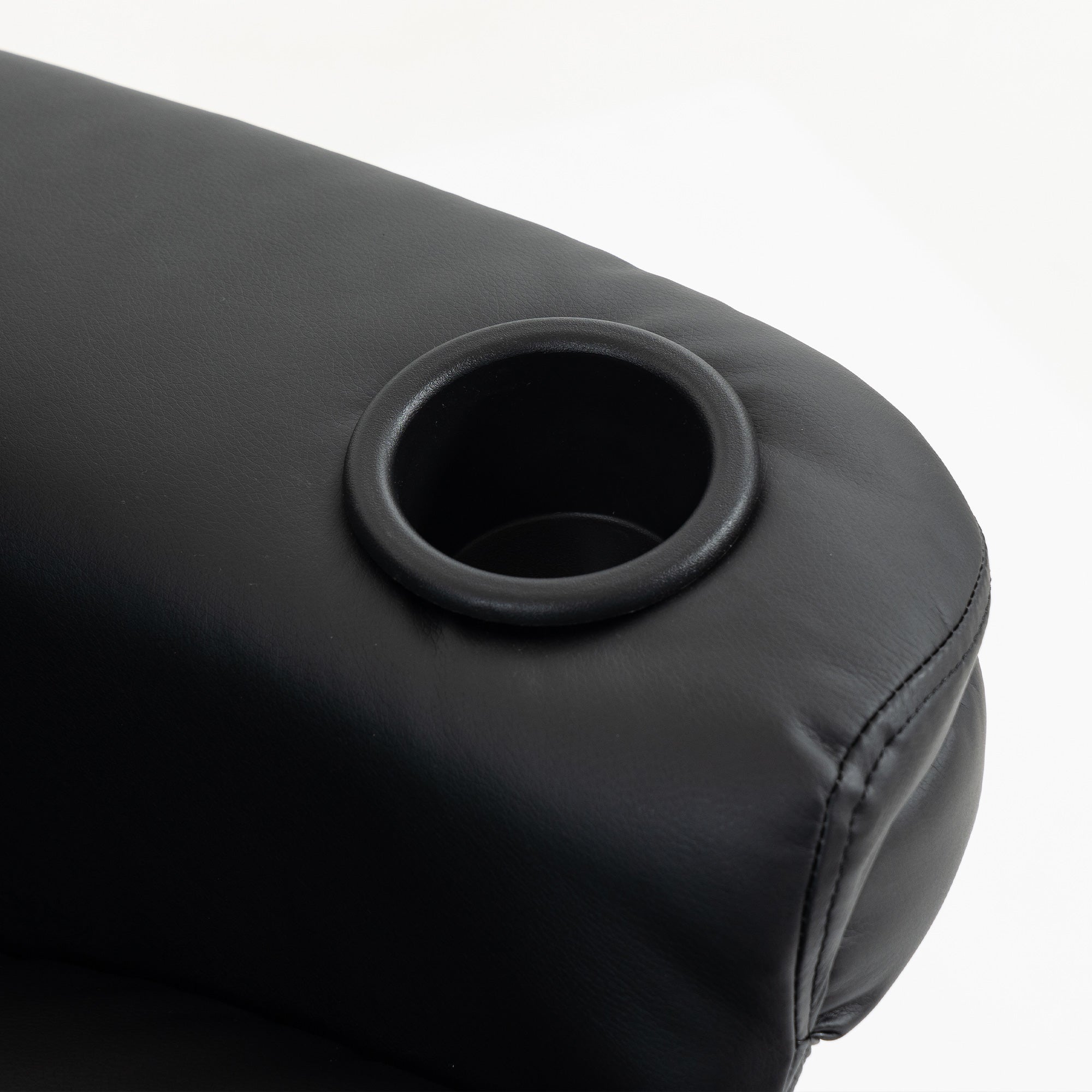 Upholstered Reclining Armchair, Manual Recliner Chair with Footrest and Adjustable Backrest, Black