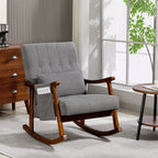 Wood Frame Rocking Accent Chair - Grey