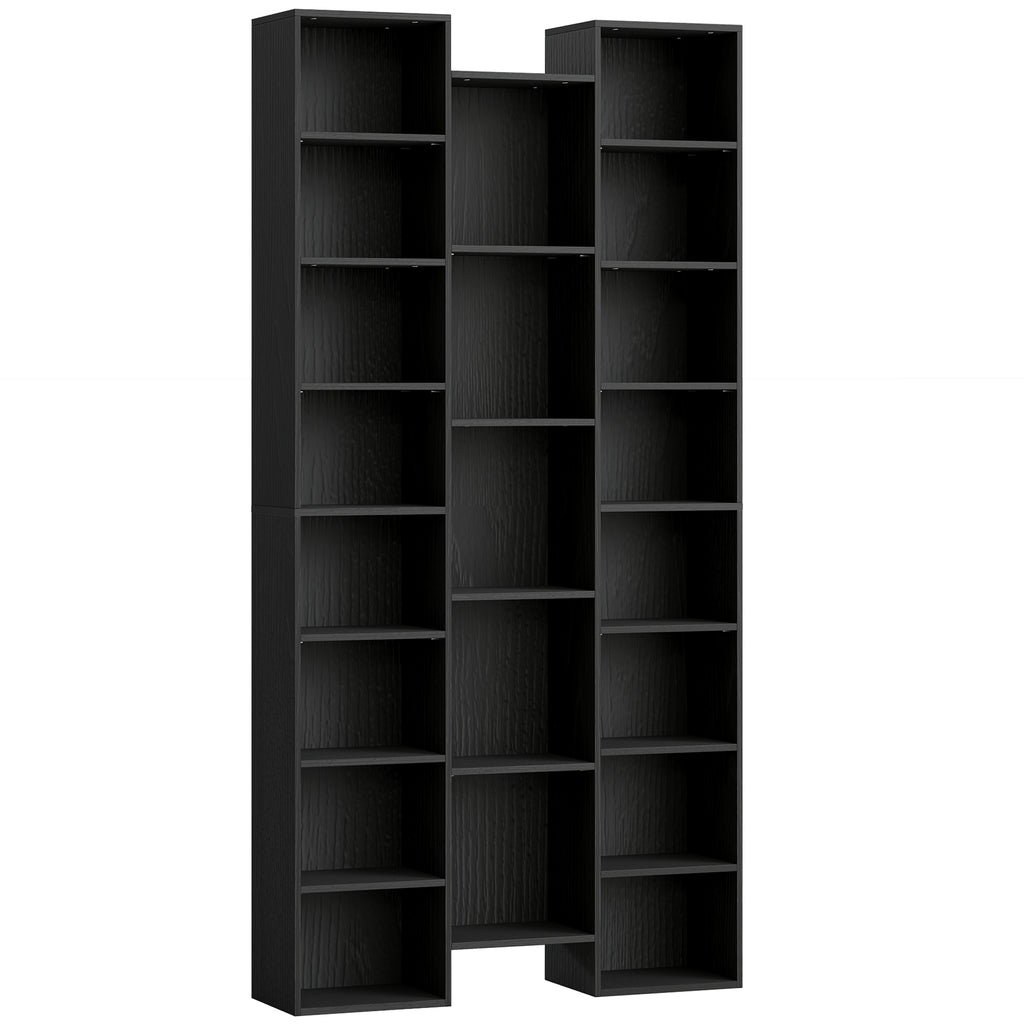 21-Compartment Bookshelf - Black