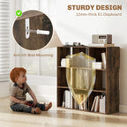Nine-Cube Storage Shelf - Rustic Brown