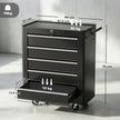 5-Drawer Lockable Rolling Tool Chest with Handle & 2 Keys – Black – image 3 of 9