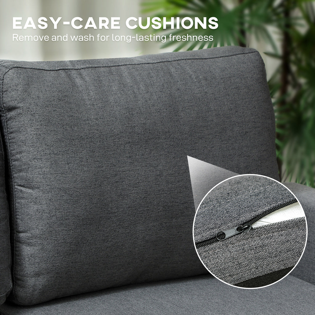 Three-Seater Storage Sofa Bed -  Charcoal Grey