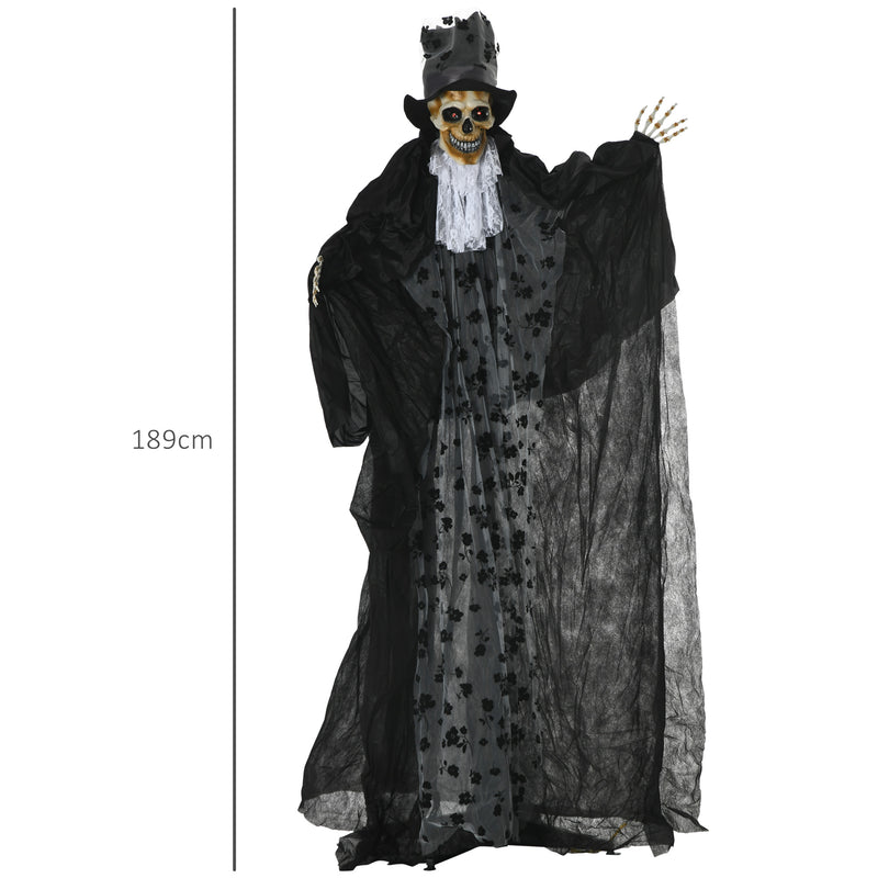 189cm Animated Ghost Bridegroom with Glowing Eyes – image 3 of 9