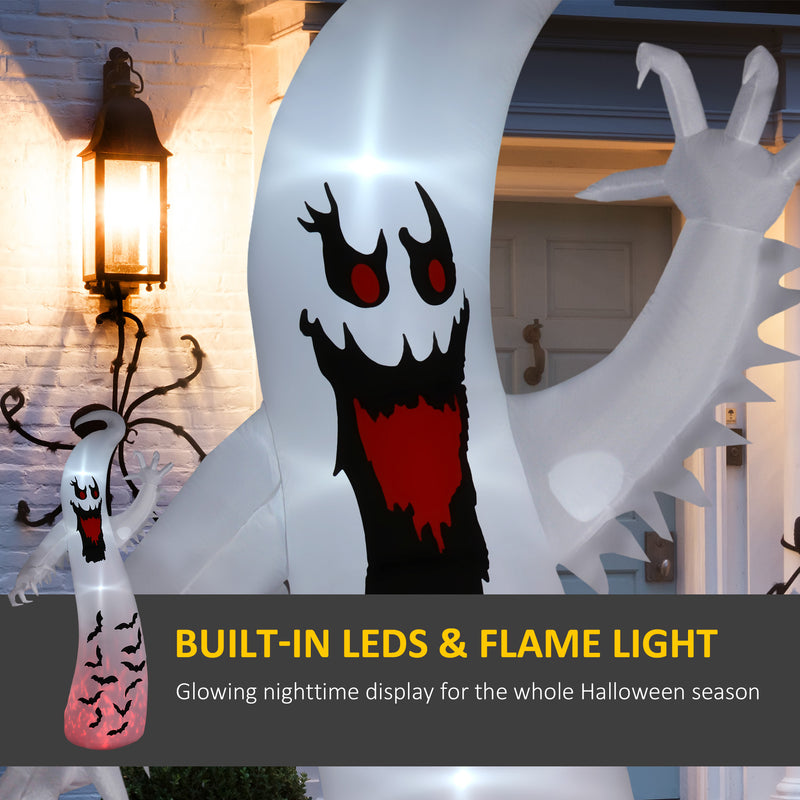 11.8ft Inflatable Ghost with LED & Flame Light – image 4 of 9