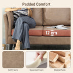 Two-Seater Leathaire Sofa - Light Brown