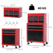6-Drawer Rolling Tool Chest with Pegboard & Top Chest – Red/Black – image 3 of 9