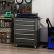 5-Drawer Lockable Rolling Tool Chest with Handle & 2 Keys – Black – image 8 of 9