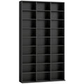 835 CD/500 DVD Storage Unit, Blu-ray Media Storage Shelf with 27 Compartments and 21 Adjustable Shelves, Black