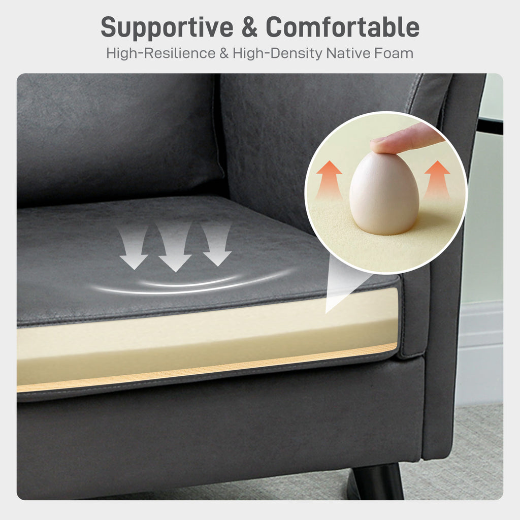 Two-Seater Leathaire Sofa - Grey
