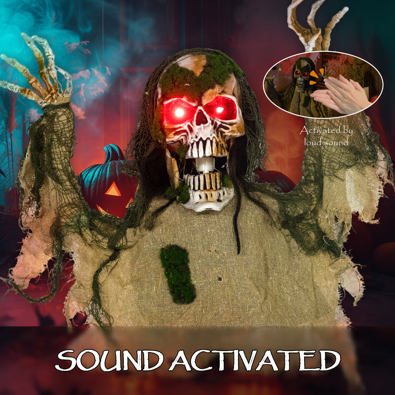 Animated Half-Body Skeleton with Glowing Eyes & Sound – image 5 of 9