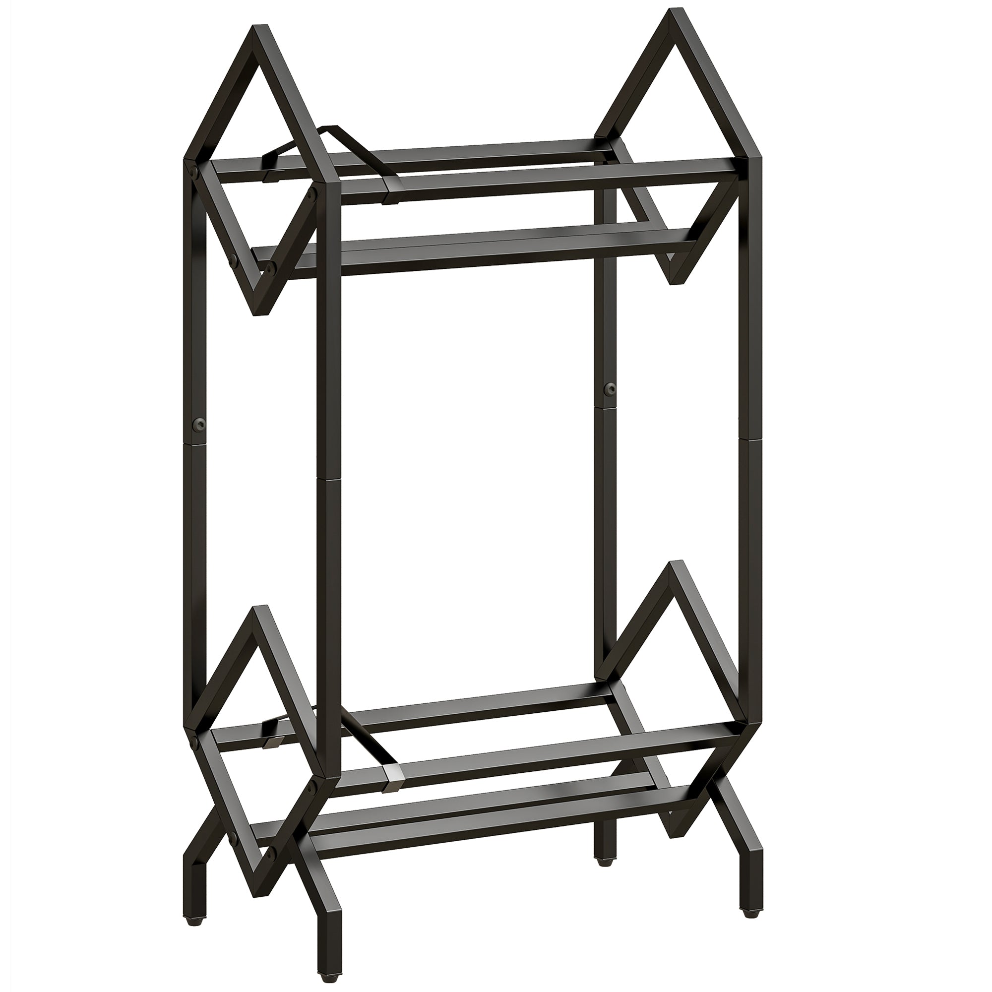 50 CD Storage Rack, 2-Tier Metal CD Storage Unit, Free Standing, Easy to Assemble, Black