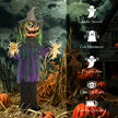 114cm Animated Pumpkin Scarecrow with Glowing Eyes & Sound – image 7 of 9