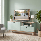TV Stand Cabinet for Television up to 36 Inch, Modern TV Unit with 2 Doors, Entertainment Center with Adjustable Shelf