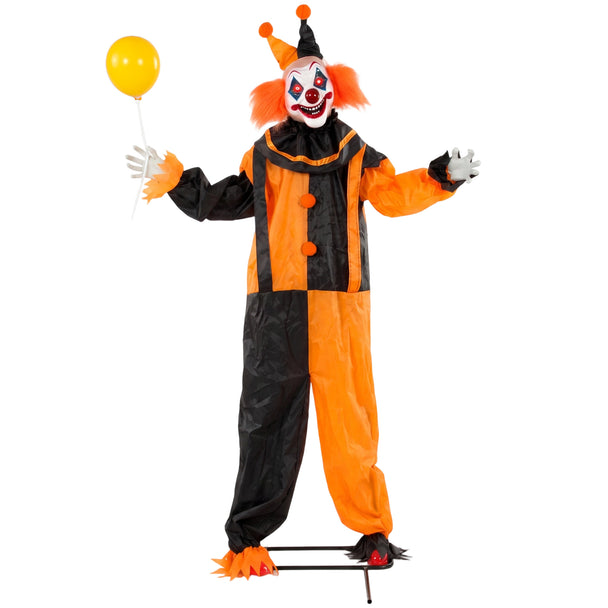 190cm Animated Clown with Moving Head, Hands & Glowing Eyes – image 1 of 9