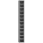 204 CD Tall Narrow Media Storage Tower - Cement Grey