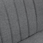 117cm Loveseat Sofa Upholstered Small 2 Seater Sofa with Thick Padded Seat and Rubber Wood Legs, Grey