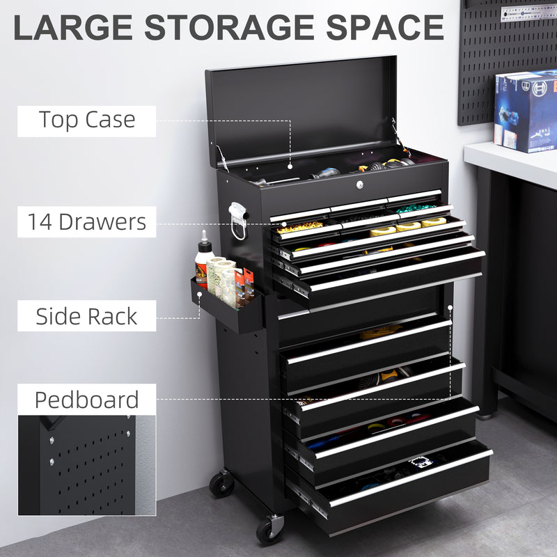 14-Drawer Two-Part Rolling Tool Chest – Black – image 4 of 9