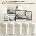 2 Seater Sofa Bed, 3-in-1 Convertible Sleeper Sofa with Click-clack Adjustable Backrest and 2 Pillows, Light Brown