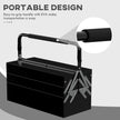 5-Tray Cantilever Steel Tool Box with Carry Handle – Black – image 4 of 9