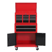 6-Drawer Rolling Tool Chest with Pegboard & Top Chest – Red/Black – image 8 of 9